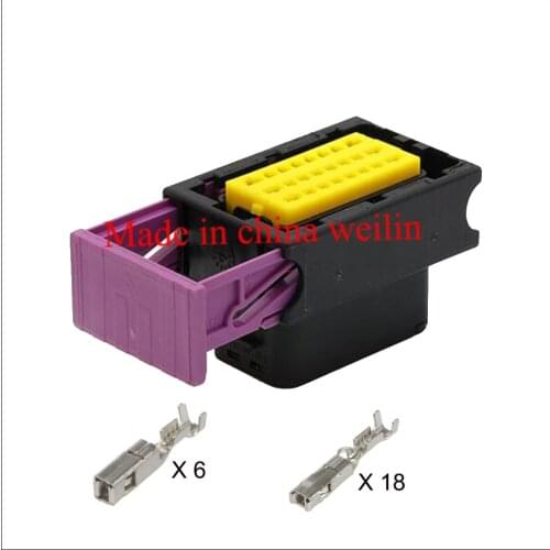 50pcs TE211PC249S1005 male connector 211PC249S0005 female connector ECU Plug car Terminal connector s sockets seal 24 pin