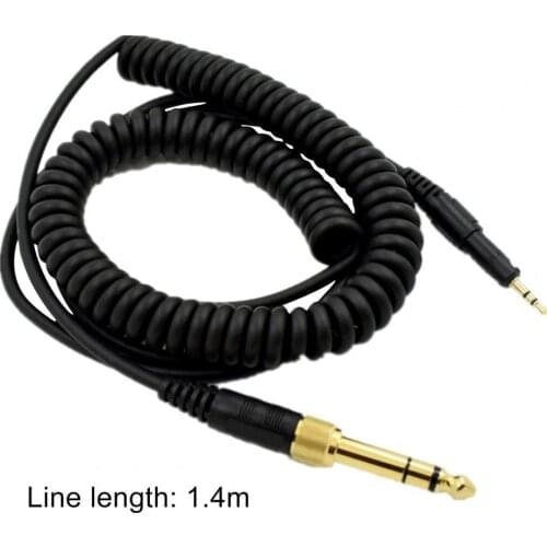 80% Off Earphone Cable Stable High Performance Coiled Practical Earphone Cable for ATH-M60X
