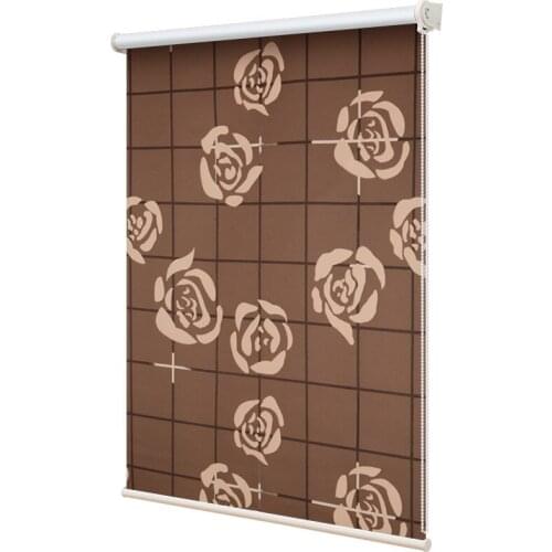 ALDOMO Pastoral style blackout printed window blinds automatic up-and-down new Chinese style blinds for living room bathroom