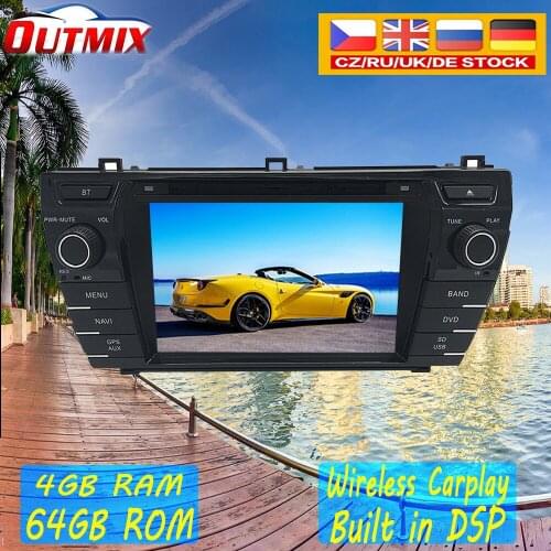 2 din stereo receiver Car radio Headunit Audio For Toyota Corolla 2013-2016 Android10.0 car navigator Multimedia Player Free map