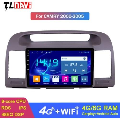 6G+128G IPS Screen Android 10 Car Radio Multimedia Player For Toyota Camry 2002-2006 Autoradio GPS Navigation 4G LTE