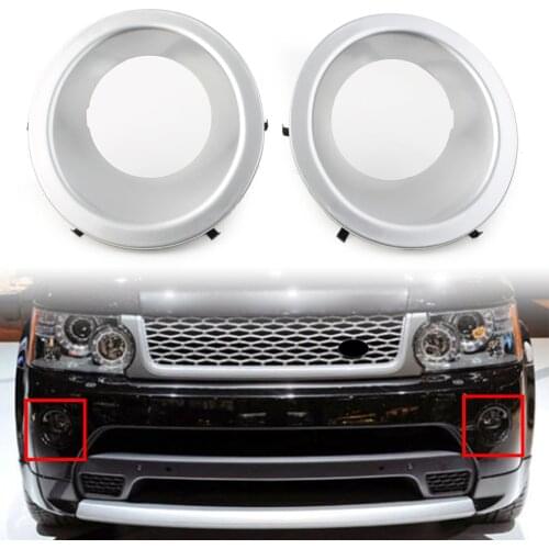 Auto Front Bumper Fog Lamp Light Bezel Frame Left Side For Land Rover Range Rover Sport 2010 2011 2012 2013 Silver ABS Plastic