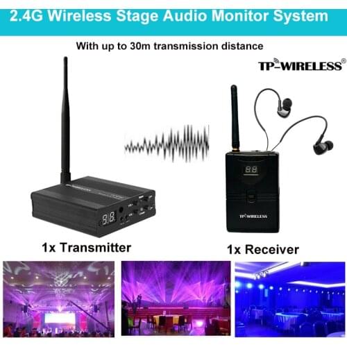 TP wireless In Ear Monitor System 2.4GHz Professional Digital Stage Audio Stage music Ear Return Stage