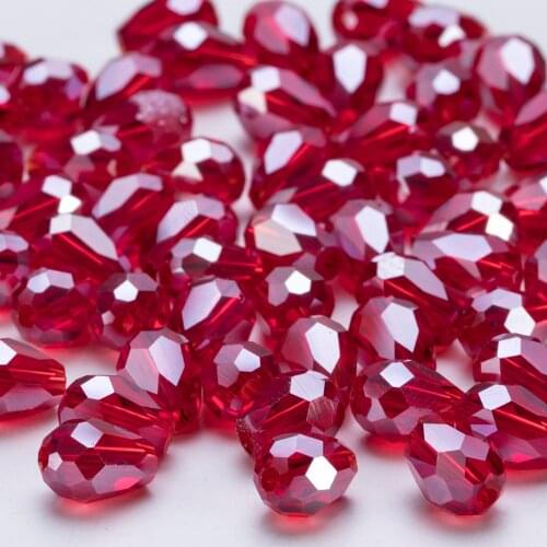 6*8mm Austria Faceted Teardrop Glass beads For Women Making Jewelry Waterdrop Perls Beads Crystal Transparent Briolette BeadsZ8