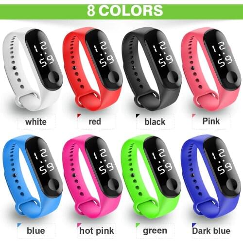 New Childrens Watches Kids LED Digital Sport Watch for Boys Girls Men Women Electronic Silicone Bracelet Wrist Watch Reloj Nino
