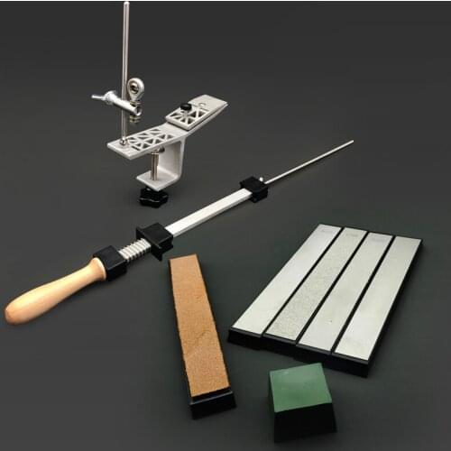 Fixed Knife Sharpener Professional Silver Diamond Grinding Tool Sharpening System Fixed Knife Sharpener Diamond 120-1600 Grain