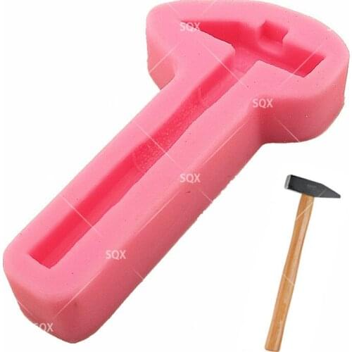 Bakeware Fondant Cake Decorating Tools 3D Hammer Shape Cake Mold,DIY Jelly Chocolate Cupcake SQ17185