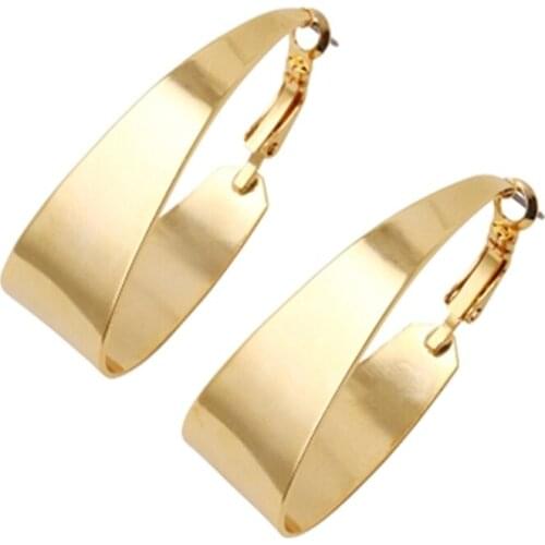 Geometric Earrings Glossy Waterdrop Earring For Women Punk Simple Gold Color Statement Earrings Party Jewelry Gifts Brincos