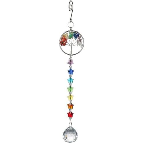 Crystal Prism Ball Rainbow Maker Chandelier Decor Chakra Window Garden Hanging Pendant Ornament