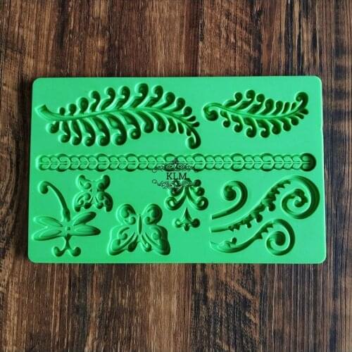 Butterfly shape chocolate cake decoration tool embossed silicone mold DIY fructose baking tool