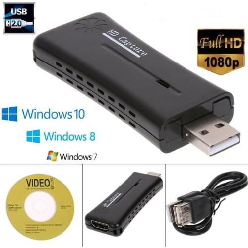 HDMI 2.0 Capture Card Mini HD 1080P HDMI To USB 2.0 Video Capture Card 1080P 60FPS Recording Box For Linux Windows Vista Mac XP