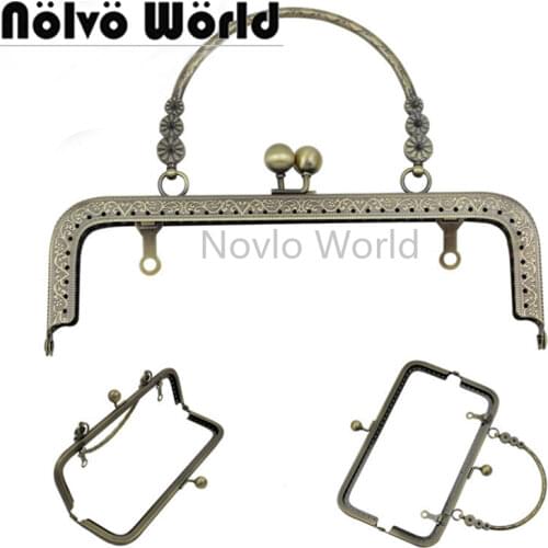 10pcs 20cm 4 colors retro purse handbag Metal Frame,Kiss Metal Frame Clasp Frame