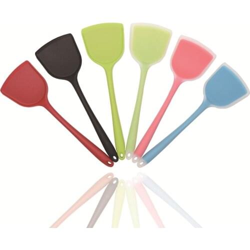 Kitchen Utensil Turners Spatula Heat Resistant Integrate Handle Silicone Spoon Scraper Pan Spatula Cake Kitchen Cooking Tool
