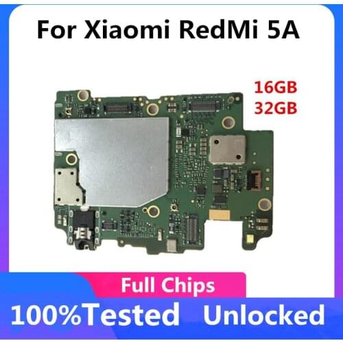 For Xiaomi RedMi 5A Hongmi 5A Motherboard Original Mainboard Factory Unlocked Logic Board Full Chips 16GB 32GB Android system