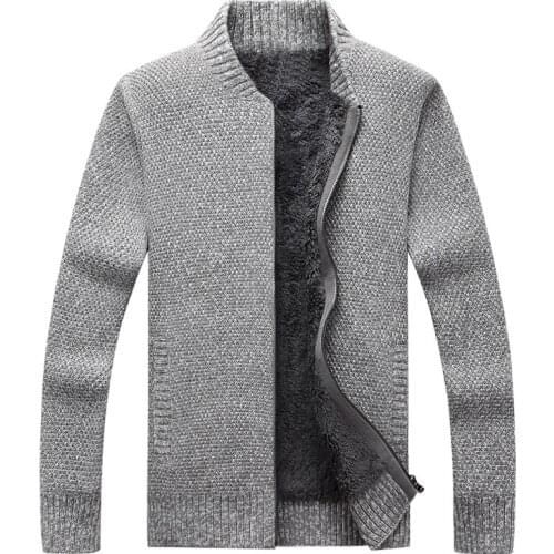Knitwear Winter Warm Cardigan Sweater Solid Thicken Sweaters turtle neck mens clothing korean clothes