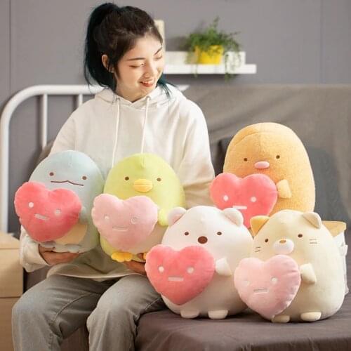 Soft Toy Sumikko Gurashi San-X Corner Plush Toy Japanese Animation Penguin Bear Cat With Heart Stuffed Doll Girls Children Gift