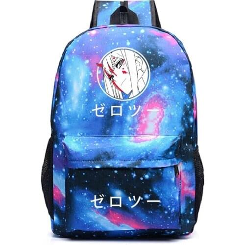 Unisex Anime DARLING In The FRANXX ZERO TWO Rucksack Casual School Student Backpacks Boys Girls Shoulder Bags Orthopedic Mochila