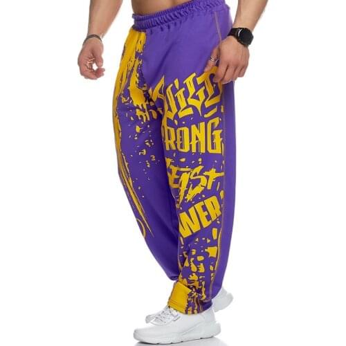 Autumn New Gyms Sports pants Casual Loose Breathable hip hop Fashion letter trend joggers Fitness Bodybuilding Brand sweat pants