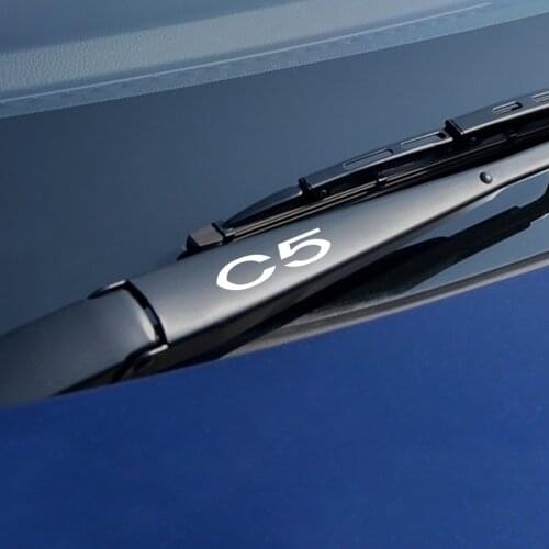 4PCS For Citroen C5 Car Window Wiper Reflective Sticker Waterproof Auto Vinyl Film DIY Decoration Decals Styling Car Accessories