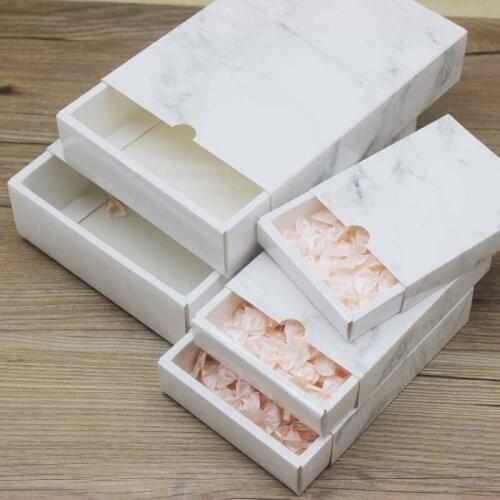 Packaging Marbling Style Jewelry Earring Display box 50pcs Marble Pattern Packaging Gift Boxes Jewelry wedding/party candy gift