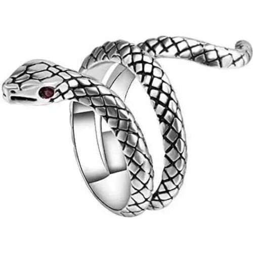 Snake Ring Woman Jewelry Punk Vintage opening ring Adjustable Knuckle Snake Rings For Teen Girls Women Men Cool Birthday Gift