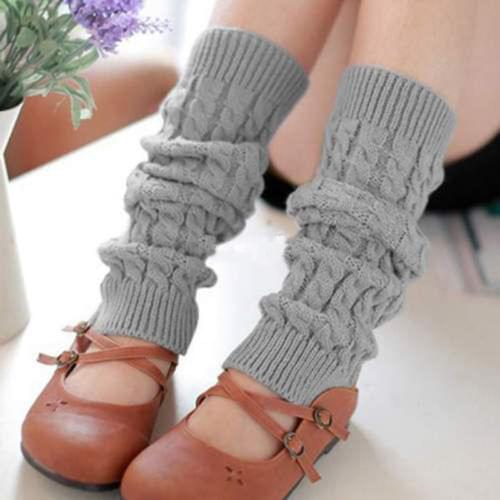 1pair Fashion Leg Warmers Women Long Stockings Popular Crochet Winter Knitting Step Foot Winter Warm Stocking