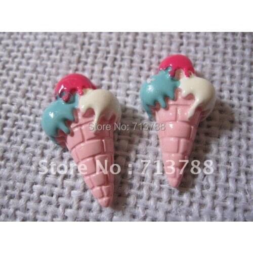 15pcs/lot flat back resin resin lce cream ,DIY resin craft accessories fashion resin cabochons