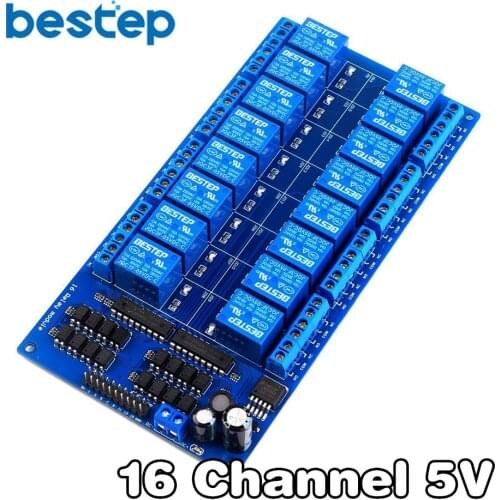 DC 5V 16 Channel Relay Shield Module with Optocoupler LM2596 Microcontrollers Interface Power Relay For Arduino Smart Home