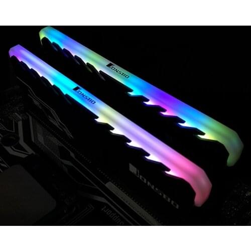 2Pcs Jonsbo Memory Cooling Vest Radiator Cooler Shell RGB LED 256 Automatic Light Effect Aluminum Heatsink for Desktop RAM DDR3