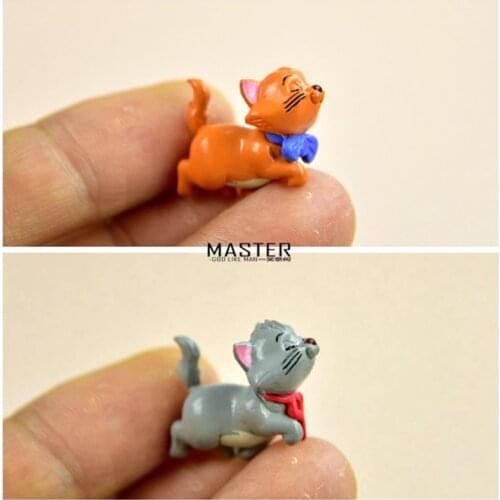 24piece 2.5cm classical marie cat pvc figure toys cute marie cat figures mixed two color