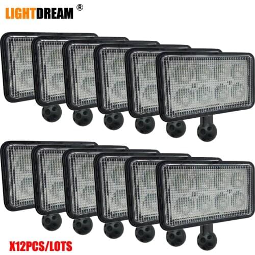12Pcs LED Tractor Light Kit For John Deere 8000 Series JDKit1,12V 24V Led Work lights With EMC Functions 40W Led Flood bulb