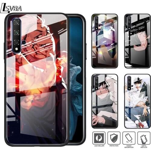 Hot Anime Jujutsu Kaisen For Honor 30 20 10 9X 8X Pro Plus Lite Tempered Glass Hot New Shell Luxury Cover Phone Case