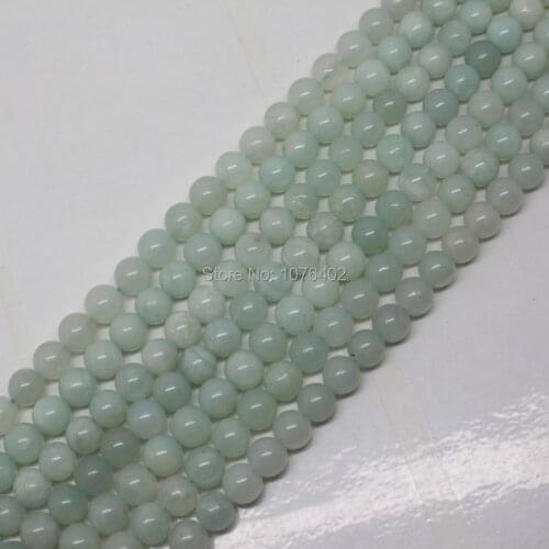 Mini. Order is $7! 6mm Beautiful Natural Amazonite Round Loose Beads 15"