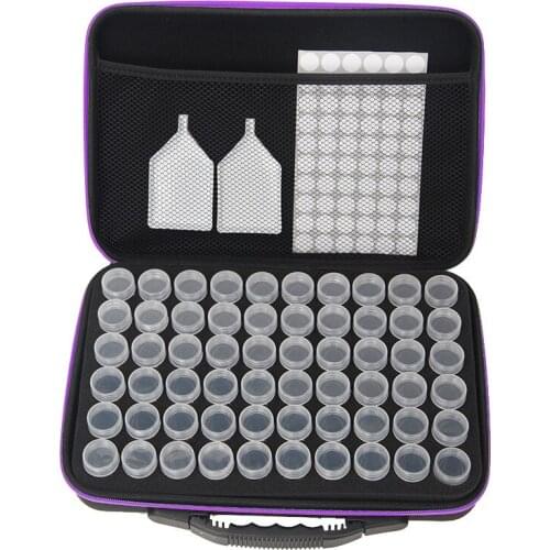 7 Colors 60 Bottles Diamond Painting Cross Stitch Accessories Tool Box Container Diamond Storage Bag Case Embroidery Mosaic