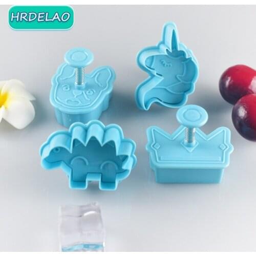4pcs Play Dough Model Tools 3D Animal Dog Plasticine Kits Set Soft Clay Cutters Moulds Learning Education toys for children Gift