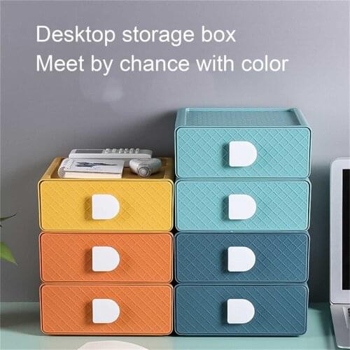 Desktop Drawer Storage Box Makeup Organizer Cosmetic Drawers Jewelry Display Case Multi-layer Storage Box Home Office Organizer