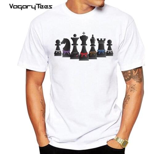 New Fashion Jiu-jitsu Human Chess with bjj belts Print Men T-Shirt Hipster The Master Tee Short Sleeve O-Neck Casual Tops