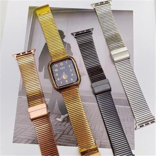 For Apple Watch 6 Bands SE 44mm 40mm Stainless Steel Metal Strap iWatch 5/4/3/2/1 38mm 42mm Wristband for iWatch Series Watch