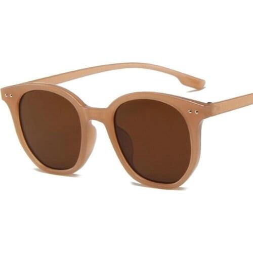 Retro Round Sunglasses Women Men 2021 Fashion Vintage Brand square Sun Glasses Black White Leopard Red oval Sunglass UV400