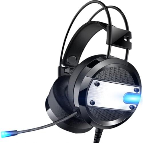 SOONHUA Computer Gaming Headset With Mic 4D Sound Effect Over Ear Headphone Dual 3.5mm USB Headset With Light Volume Control