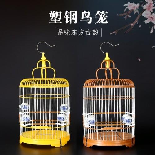 Chinese style Model steel cage for birds Take a shower Watch the birds plastic birdhouse cottage aviary flight cage for birds