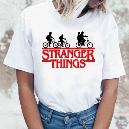 Stranger Things 3 Funny Tshirt Women Eleven Cartoon Printed T-shirt Upside Down Female Shirt Harajuku Tshirt Ullzang Top Tees