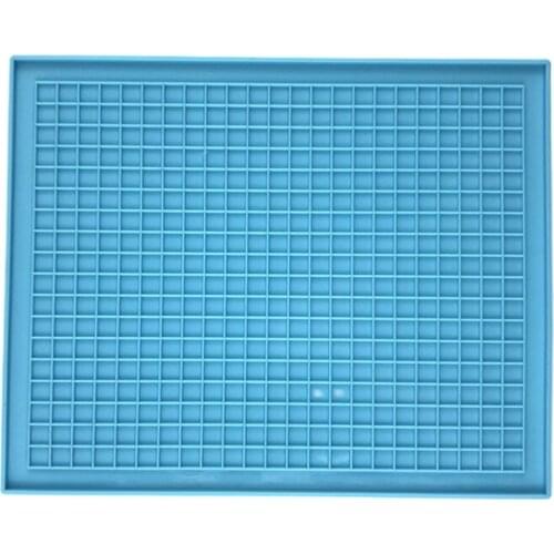 U90E DIY Crafts Pixel Puzzle Coaster Epoxy Resin Mold Cup Mat Casting Silicone Mould