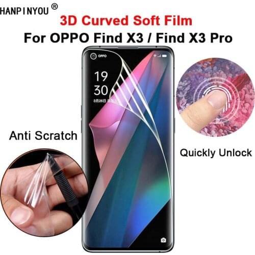 For OPPO Find X3 / X3 Pro / Find X 3D Curved Clear Soft PET Full Cover Film Quickly Unlock Screen Protector (Not Tempered Glass)