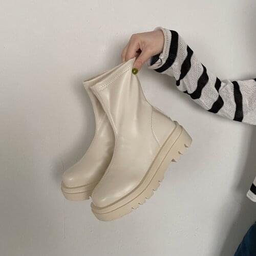 2022 New Arrive Platform Shoes Women Boots Round Toe Zipper Autumn Winter Fashion Ankle Female Ytmtloy Botines De Mujer Sexy