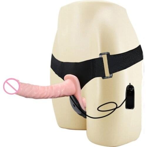 Strapon Dildo Vibrator for Women Multi-speed Vibrating Double Strap ons double Dildo with Harness Lesbian Sex Toys Sex Products