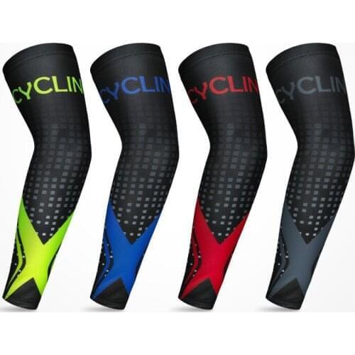 1 pair Cycling sunscreen sleeves Arm Compression Sleeve Unisex summer outdoor sports bike travel fishing ice silk arm sleeves