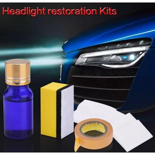 10ML Car Headlight Headlamp CleaningRepair Liquid Polish Restoration Kit Renovation Fluid Care Instant Brightening