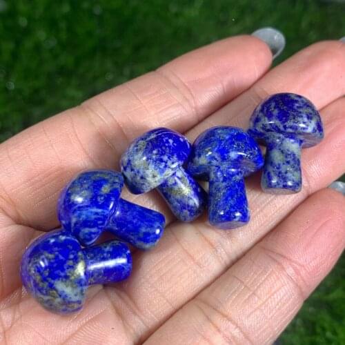 10pcs Natural quartz lapis lazuli mushroom crystal hand polished reiki healing