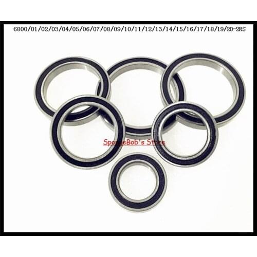 15pcs/Lot 6806-2RS 6806 RS 30x42x7mm The Rubber Sealing Cover Thin Wall Deep Groove Ball Bearing